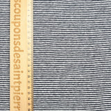 White and navy striped linen jersey