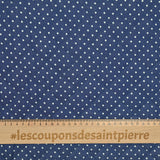 Chambray matelassé imprimé à pois