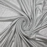 Jersey fino de viscosa gris con lamé plateado
