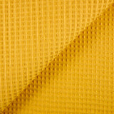 Coton 100% nid d'abeille moutarde
