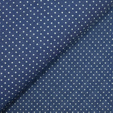 Chambray matelassé imprimé à pois