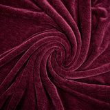 Velours chenille double face chiné lie de vin