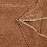 Velours chenille double face chiné camel