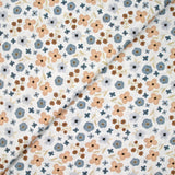 Cotton printed love passion brown and blue