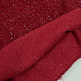 Lainage bouclette lurex rouge cramoisi