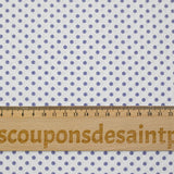 Cotton shirt mini blue flowers white background