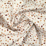 Cotton printed according to the brown wind white background