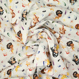 Multicolored mermaid mermaid cotton white background