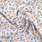 Cotton printed love passion brown and blue