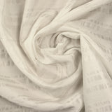 Silk veil with off-white satin bands