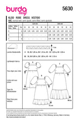 Burda pattern n°5630: Dress