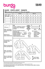 Burda pattern n°5649: Blazer