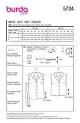 Burda boss n ° 5734: vest