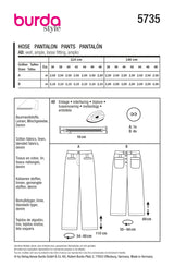 Patron Burda n°5735 : Pantalon