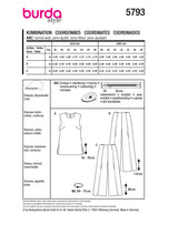 Patron Burda n°5793 : Ensemble Pantalon