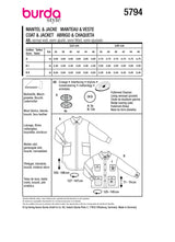 Burda boss n ° 5794: coat & jacket