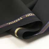 Black wool suit fabric