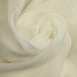 100% ecru iridescent striped silk veil