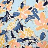 Sky blue Yuma elastane cotton satin