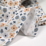 Cotton printed love passion brown and blue
