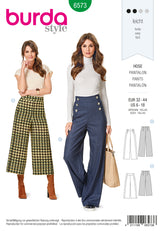Patrón N ° 6573 Burda: pantalones