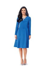 Patrón N ° 6821: Vestido curvo