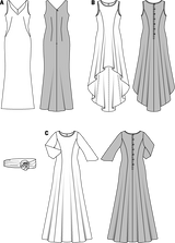 Patron n ° 6866: evening dress, chasuble dress, transparent