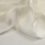 Devoured silk satin with wide ecru bands