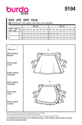 Burda kids pattern n°9194: Skirt
