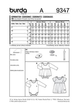 Burda boss n ° 9347: dress with baby body