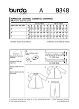 Burda Boss N ° 9348: blusa y pantalones de bebé