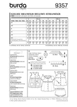 Burda boss n ° 9357: Dress & children's pants