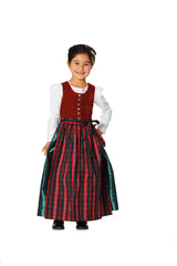 Patrón N ° 9509: Vestido folklore para niñas