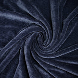 Velours chenille double face chiné bleu