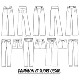 Pants and shorts sewing pattern