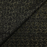Fancy golden polyester lace embroidered with black lurex