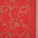 Fine guipure country pattern red background