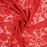 Fine guipure country pattern red background