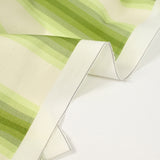 Striped printed cotton shades of chlorophyll
