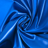 Royal blue waxed stretch duchess satin