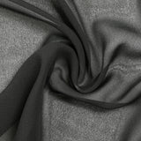 Licorice silk and acetate georgette crepe