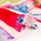 Seaside printed viscose with ecru background