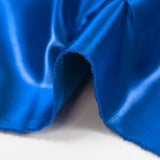 Royal blue waxed stretch duchess satin
