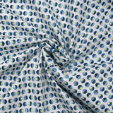 Cotton elastane sunrise in polka dot white background
