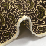 Indian printed cotton corduroy Mizoram brown background