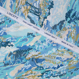 Cotton liberty ® Coastal Landscape blue per meter