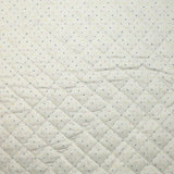 Coton matelassé double face Aurora pois et cœurs fond blanc au mètre