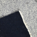 Laine écru double face marine