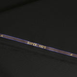 100% wool Super 110's black tailoring fabric