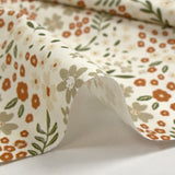 Cotton printed with Ilona flowers off-white background